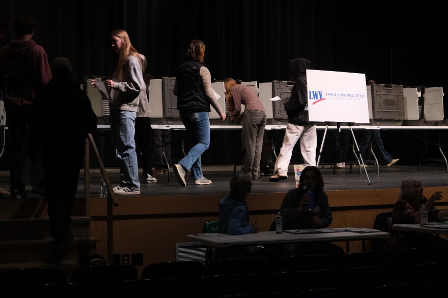 Students participate in a mock election at Rhinelander High School on Wednesday, October 28, 2026.
