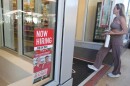 A for hire sign is displayed at a GNC store Friday, Jan. 9, 2026, in Miami Beach.