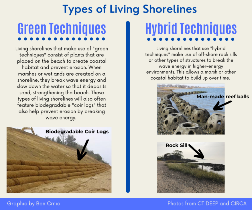 Types of living shorelines