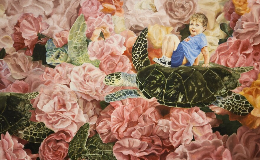 "Jacob's Flight" Acrylic on canvas by Terry Lynn