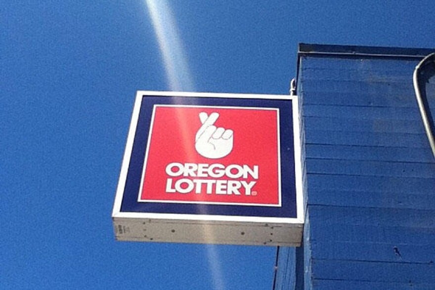 Sign for the Oregon Lottery