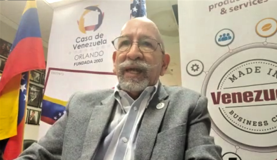 William Diaz, founder of Casa de Venezuela of Orlando, spoke during a press conference over Zoom on Wednesday.