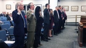 Executives of NextEra Energy appearing before S.C. Senate Finance  Committee on Feb. 19, 2020
