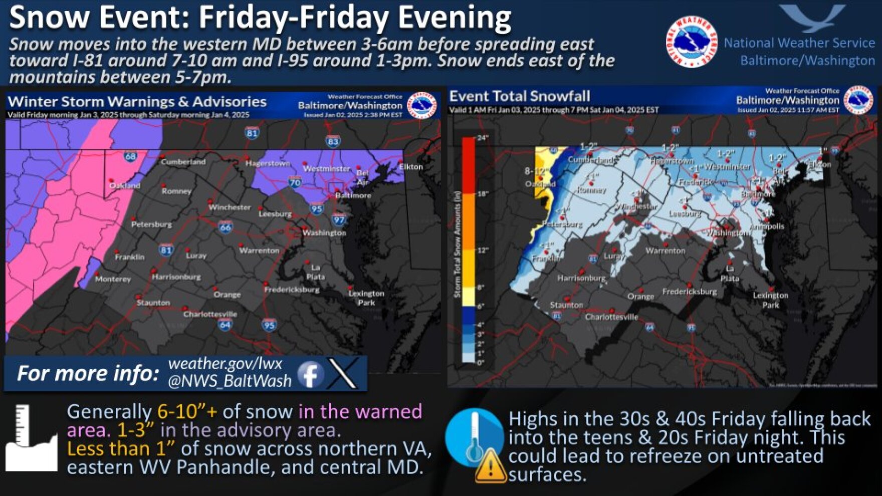 Snow in forecast for Maryland