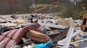 Flood debris in Hindman, Ky