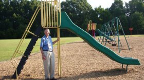 Julian Underwood on the playground at Briarwood Elementary.