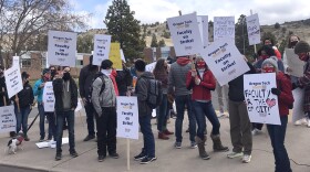 Faculty and supporters went on strike at the Oregon Institute of Technology on Monday.
