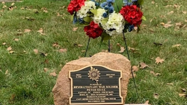 Peter Sitze NSDAR Grave Marker, Moore's Chapel Cemetery, Marquand, Missouri