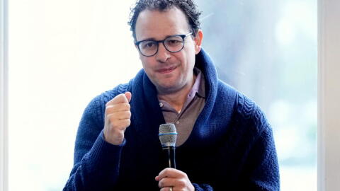 FILE - Dario Amodei, CEO &amp; Co-Founder of Anthropic, speaks on a panel at the convening of the International Network of AI Safety Institutes at the Golden Gate Club at the Presidio in San Francisco, Nov. 20, 2024. (AP Photo/Jeff Chiu, File)