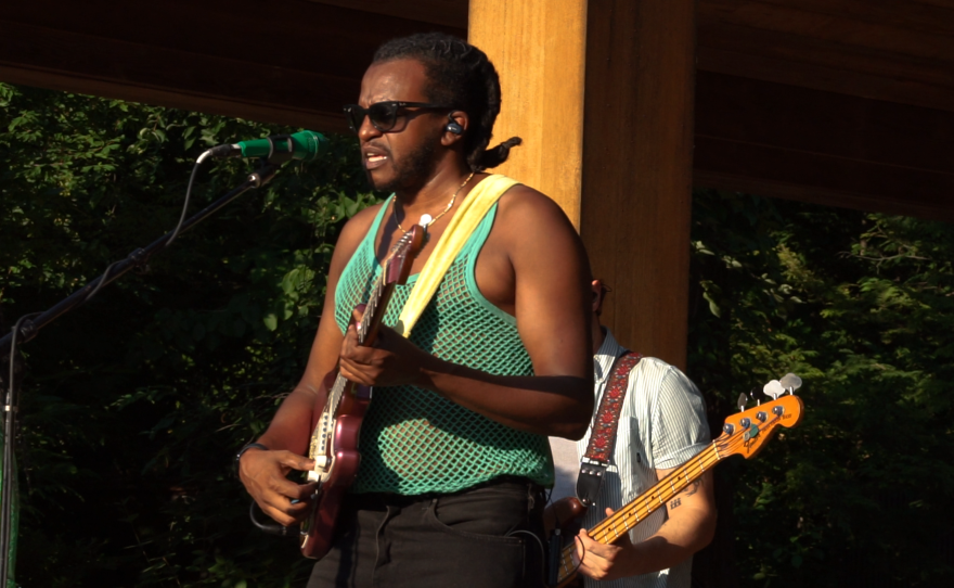 Sinkane performing live at Anderson Japanese Gardens