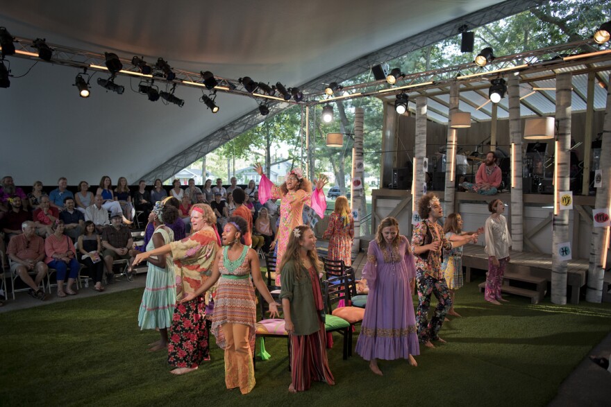 Parallel 45 Theater Festival cast members perform "Hair" during the 2019 season.