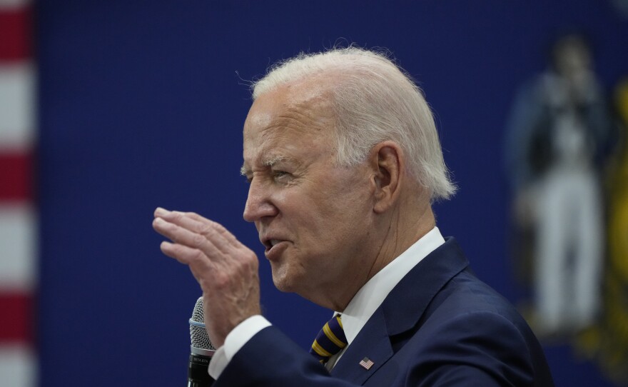 President Joe Biden speaks at Ingeteteam Inc., in Milwaukee, Tuesday, Aug. 15, 2023.