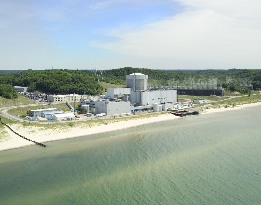 The Palisades Nuclear Power Plant sits close to the Lake Michigan shoreline near South Haven.