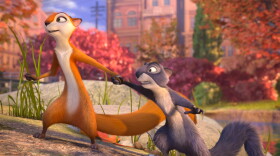 Squirrels Andie (Katherine Heigl) and Surly (Will Arnett) start out on opposite ends of the moral spectrum in <em>The Nut Job</em>.