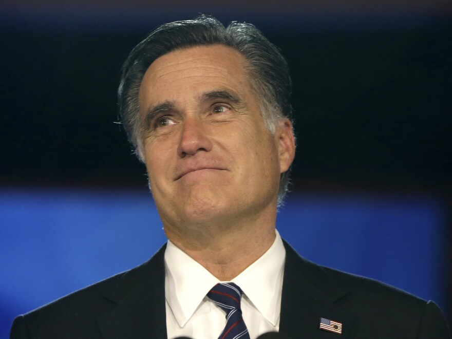 Mitt Romney delivers his concession speech Nov. 7. Though he generally kept quiet about his religion, Romney's candidacy brought Mormonism into the spotlight.