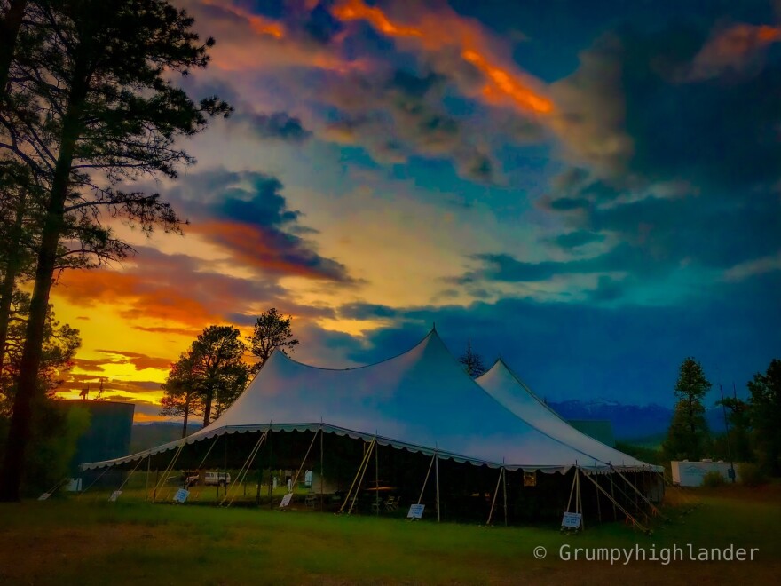 The tent rests