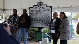 Hampton’s Bay Shore Hotel and its place in the Green Book are commemorated with a historical marker — one of many sites of African American heritage in Hampton Roads. (Photo by Laura Philion)