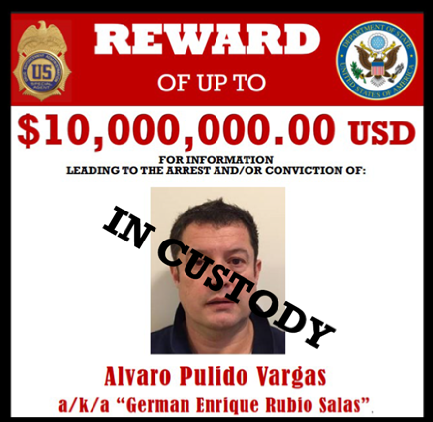 Alvaro Pulido, a businessman wanted for years in the U.S. for allegedly paying bribes to top Venezuelan officials in exchange for lucrative state contracts in Venezuela, has been taken into custody, American authorities said on Sunday, Oct. 11, 2026. Federal authorities offered a reward of up to $10 million for information leading to his arrest.