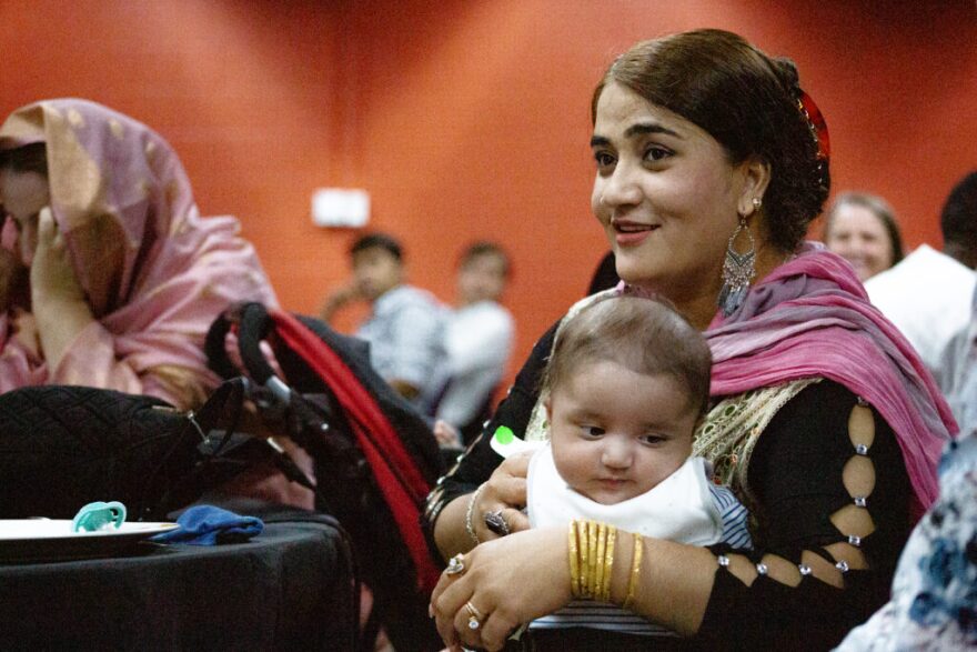 Dozens of Afghan refugees, members of the Afghan diaspora, U.S. military veterans and others gathered for a dinner together in Nampa. Some of them were evacuated from Afghanistan last year and await a decision from U.S. Congress on the opportunity to have permanent residency in the U.S. (Gracieux Baraka, courtesy of Truman Center for National Policy)