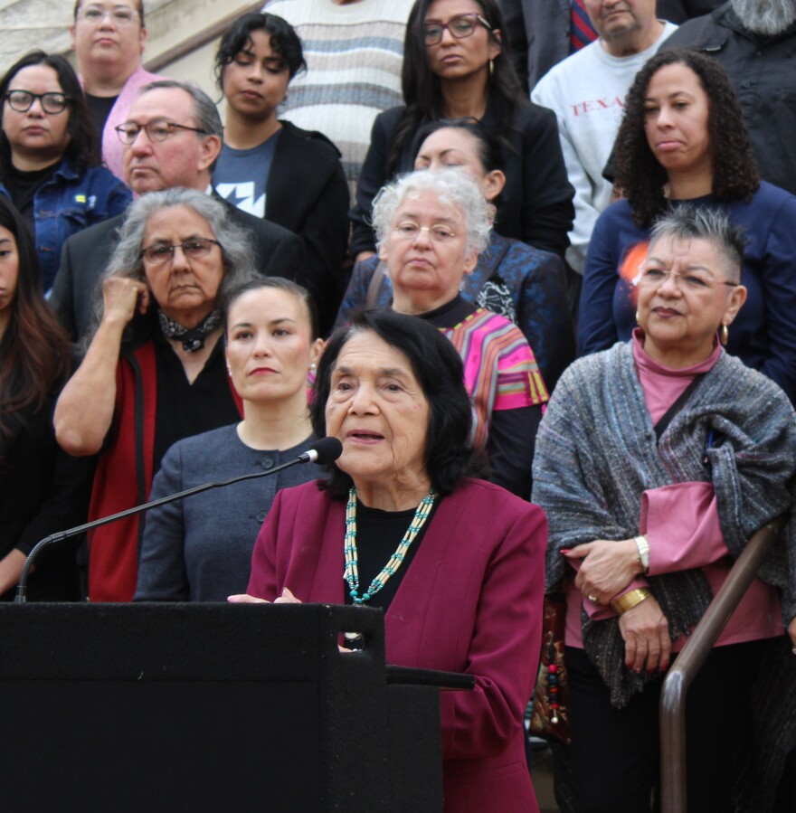 Huerta began her career as an activist in 1955 when she co-founded the Stockton chapter of the Community Service Organization, leading voter registration drives.