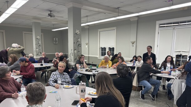 St. Joseph residents gathered on Feb. 4 for a shared meal and conversation; the organization Latinos Connect arranges multicultural dinners on a monthly basis.