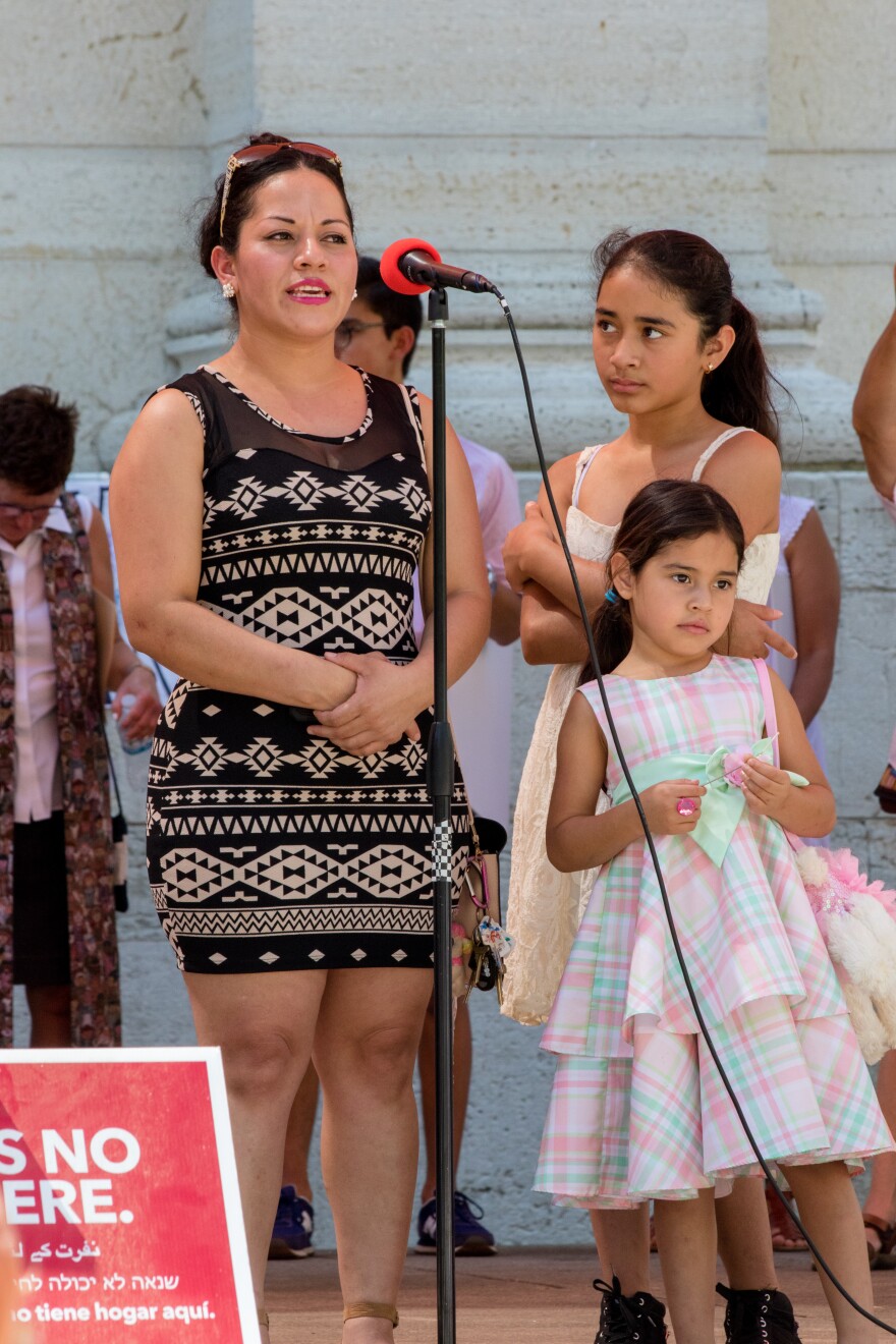 Immigration protest against family separations draws large crowd in Dayton.