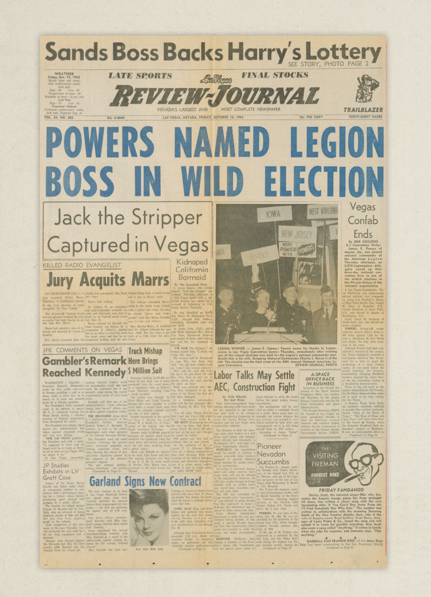 1962 copy of the Las Vegas Review-Journal