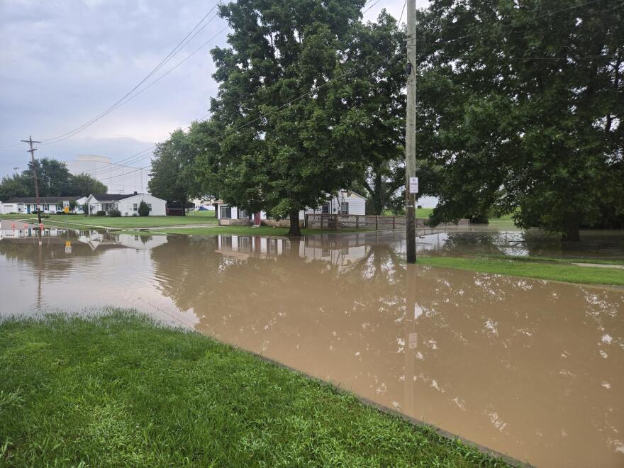 A flooded neighborhood