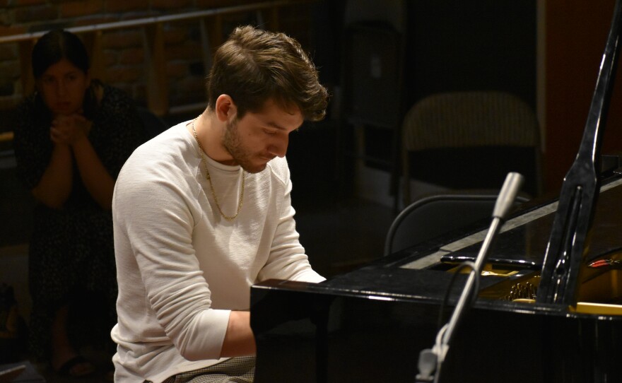 Isreal Zepeda plays "Gigue (from Partitia No. 1 in B Flat)" by J.S. Bach on piano