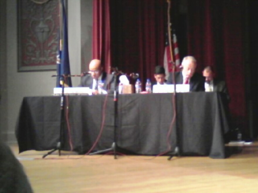 Senators William Stackowski and Antoine Thompson hosting budget hearing at the Buffalo Science Museum