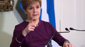 Scottish National Party leader and Scotland's First Minister Nicola Sturgeon is calling for a second referendum on Scottish independence, saying voters endorsed the idea during the U.K.'s recent elections. Sturgeon is seen here Thursday at Bute House in Edinburgh.