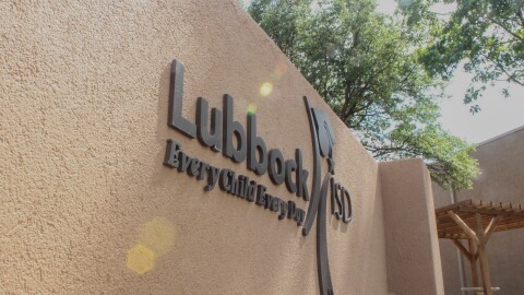 Entrance to the Lubbock ISD Administration Building, taken April 24, 2025.