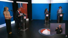 Republican Celeste Maloy and Democrat Kent Udell debate at Utah Tech University on Friday, Oct. 2.