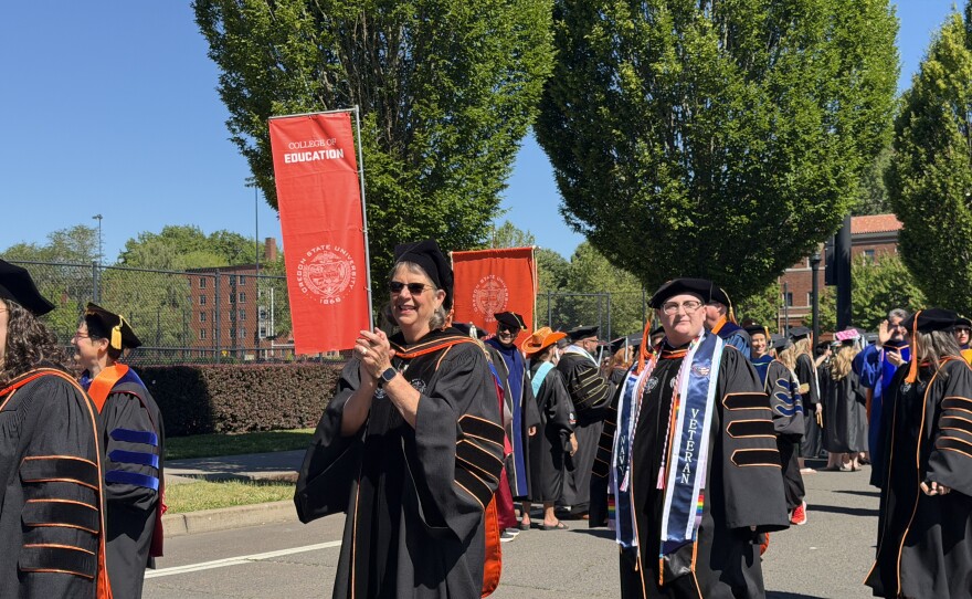 The processional at the 2026 Oregon State University Commencement Ceremony, June 13, 2026.