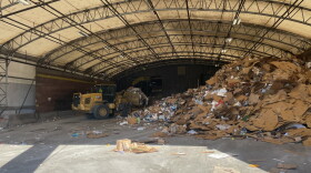 Processing Cardboard at the Lexington Recycling Center 02-13-23