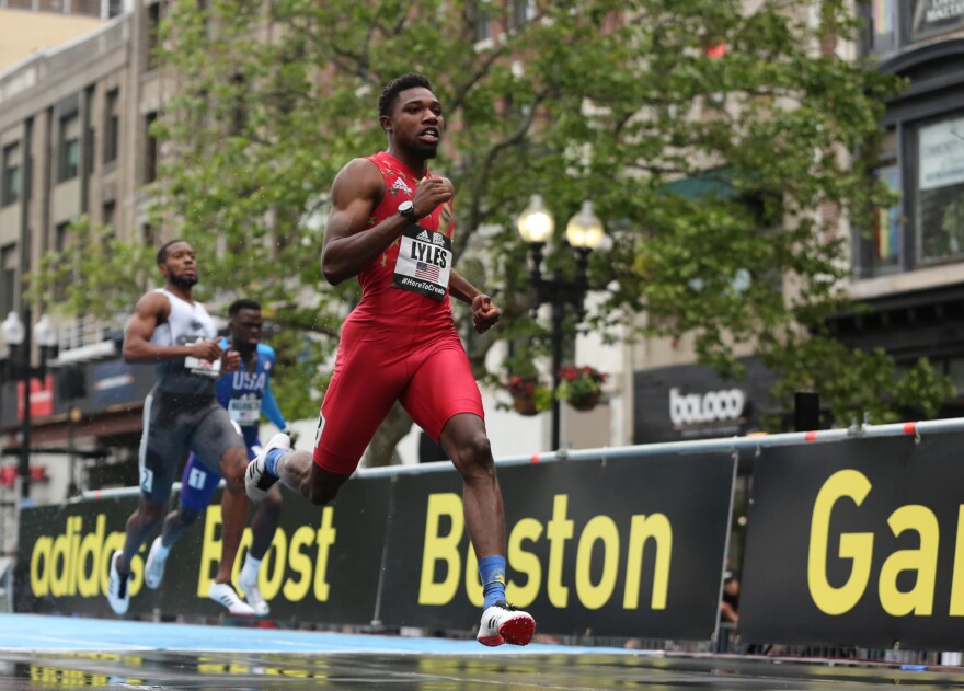 Noah Lyles running. (Global Athletics)