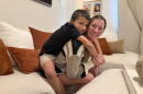 Brittany Gurney fell into medical debt she could not repay when her son Jaxon had an unexpected medical emergency as a baby. Six years later, the debt was forgiven through a partnership with the state of Arizona and the nonprofit Undue Medical Debt. (Peter O'Dowd/Here & Now)  