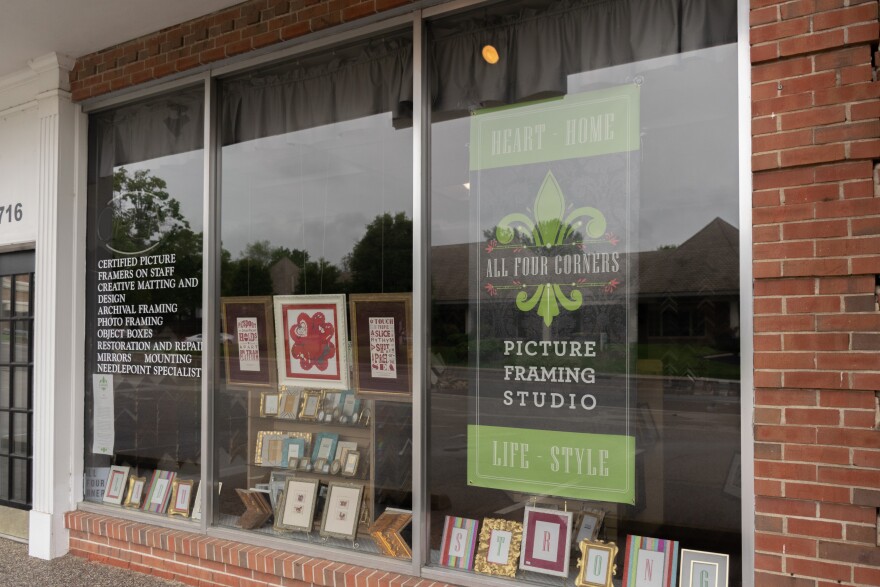 All Four Corners Picture Framing Studio in Ladue is among the businesses that plans to reopen this month. May 15, 2020.