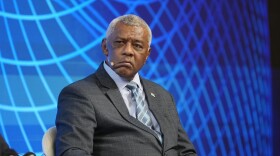 Fiji's Minister for Home Affairs and Immigration Pio Tikoduadua, listens during the 20th International Institute for Strategic Studies (IISS) Shangri-La Dialogue, Asia's annual defense and security forum in Singapore, Saturday, June 3, 2023. (AP Photo/Vincent Thian)