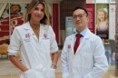 Director of fetal surgery Hiba Mustafa (left) and pediatric neurosurgeon Jason Chu have performed Indiana's first spinal surgery on a fetus.