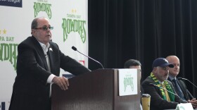 Tampa Bay Rowdies owner Bill Edwards announced he will sell the team to the Tampa Bay Rays at a press conference at the Mahaffey Theater Tuesday morning.