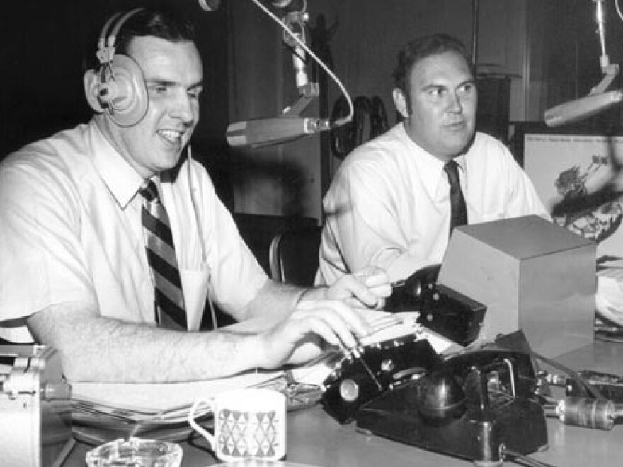 From 1952 to 1974, the "Joy Boys" — Walker (left) and Willard Scott — provided D.C. radio listeners with a daily dose of comedy.