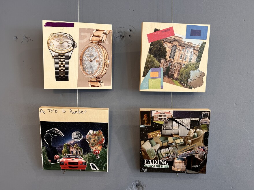 Collages from "Feels Like Home" exhibit
