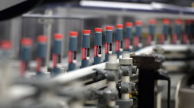 This picture shows an unit dedicated to the production of insulin pens at the factory of the US pharmaceutical company Eli Lilly in Fegersheim, eastern France. 
