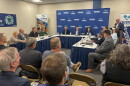 Representatives from the trades, colleges and industry join in on a Digital Infrastructure Panel at Luzerne County Community College's Scranton Campus.