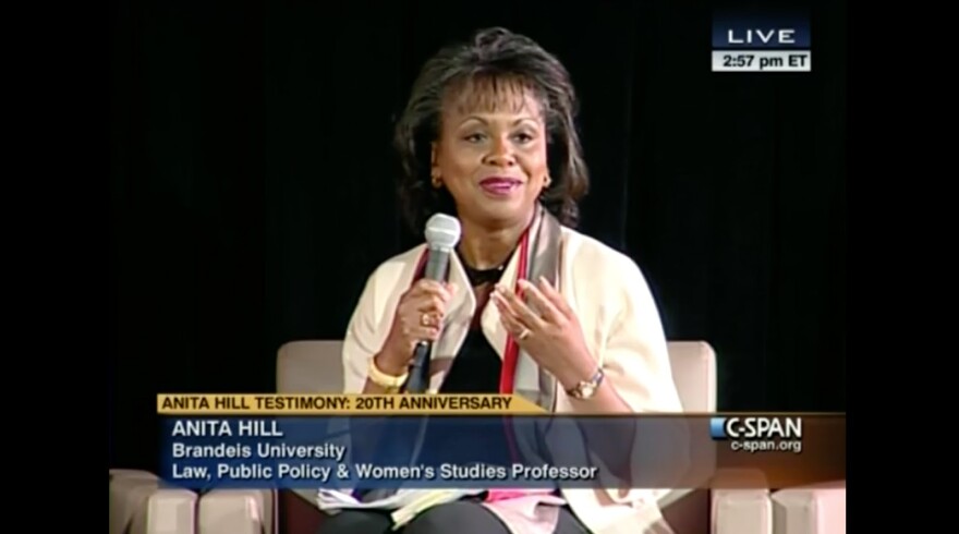 Screenshot of Anita Hill on C-SPAN