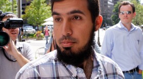 Najibullah Zazi arrives at the federal building for questioning by the FBI in Denver on Sept. 17.