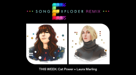 A banner for a Song Exploder Remix episode featuring Cat Power and Laura Marling.
