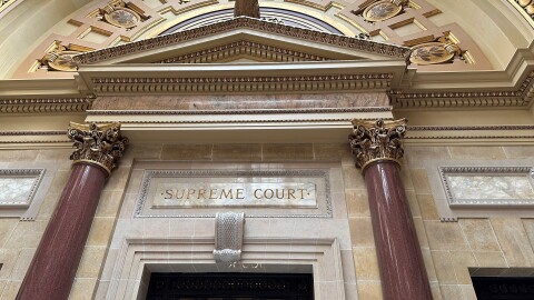The entrance to the Wisconsin Supreme Court chambers is seen in the state Capitol in Madison, Wis., March 14, 2024.