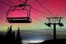 The northern lights appear over Powder Mountain Tuesday, Nov. 11.